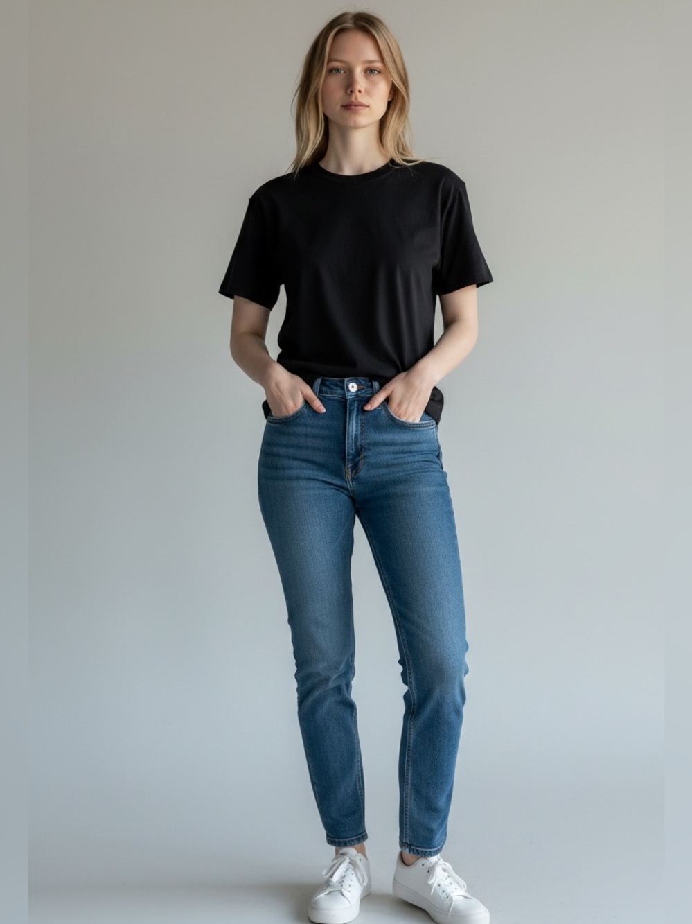 Carve Designs Brady Organic Cotton Straight Jeans in Blue